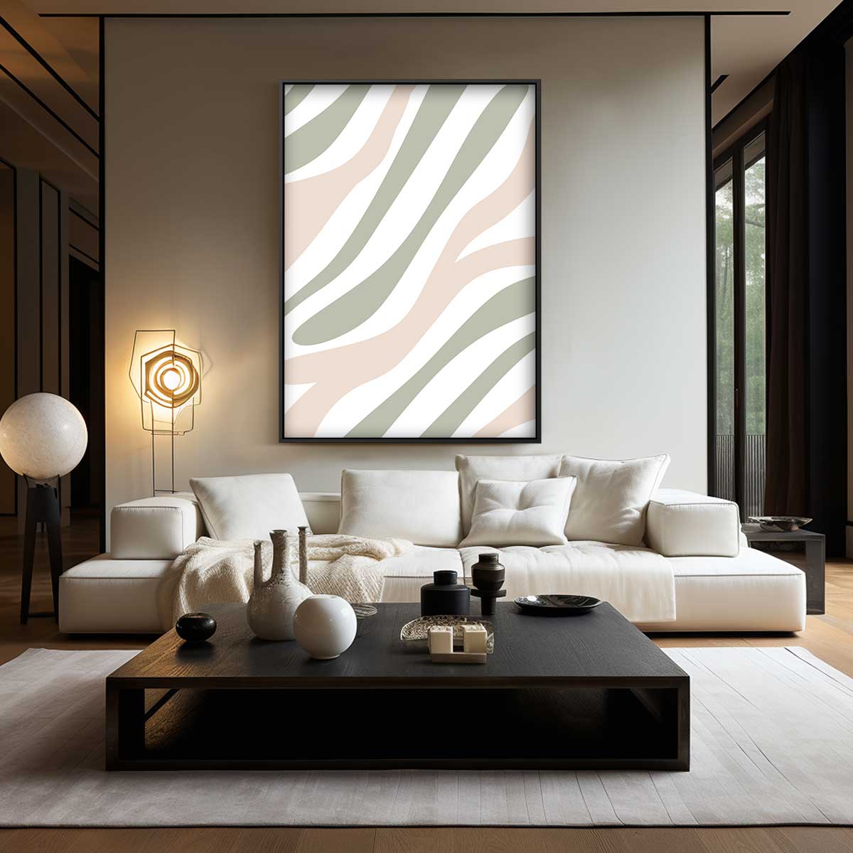 Zebra Abstractie Kunstwerk-canvas-dibond-plexiglas-wanddecoratie-WallArtistic