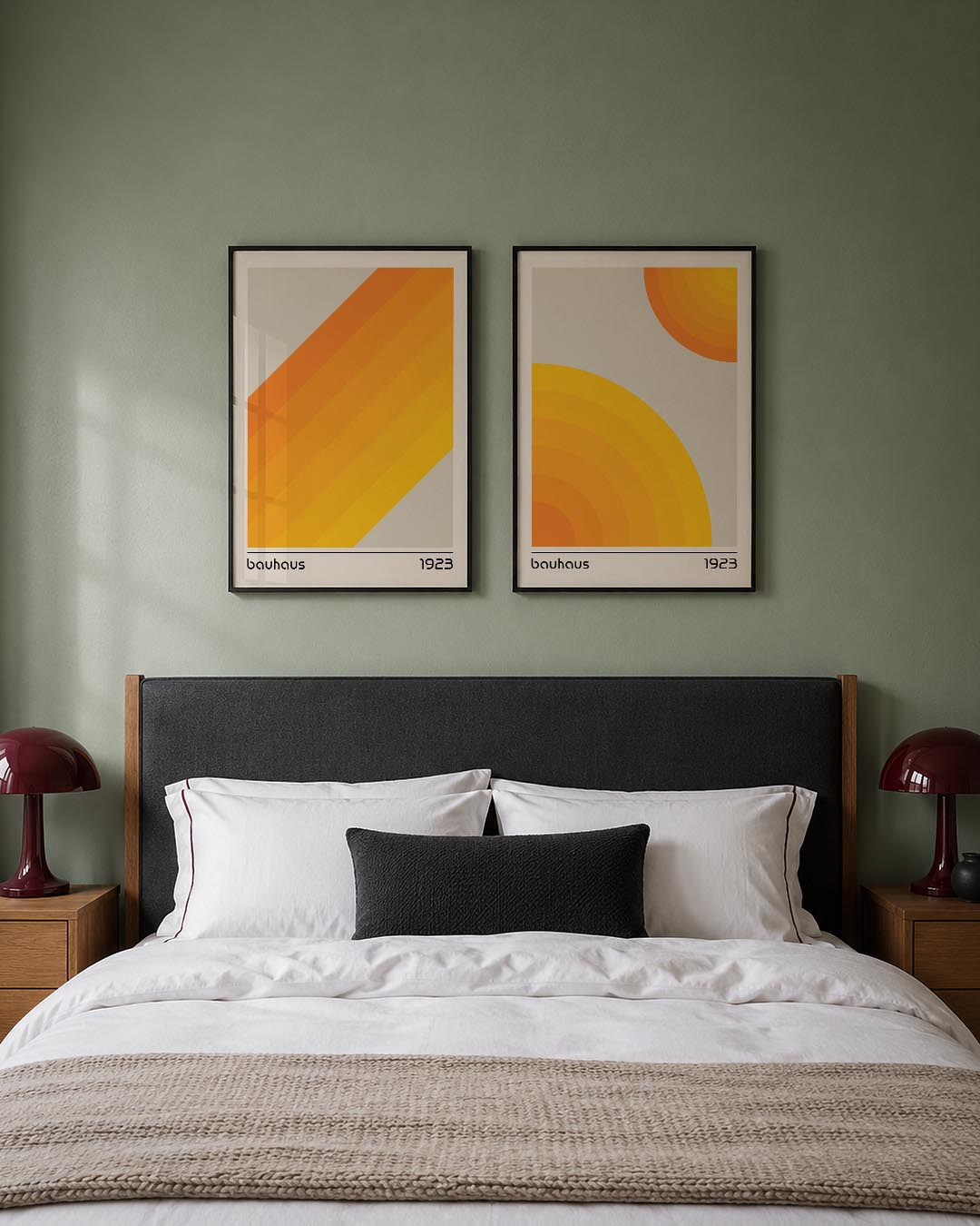 Oranje geometrie Posterset