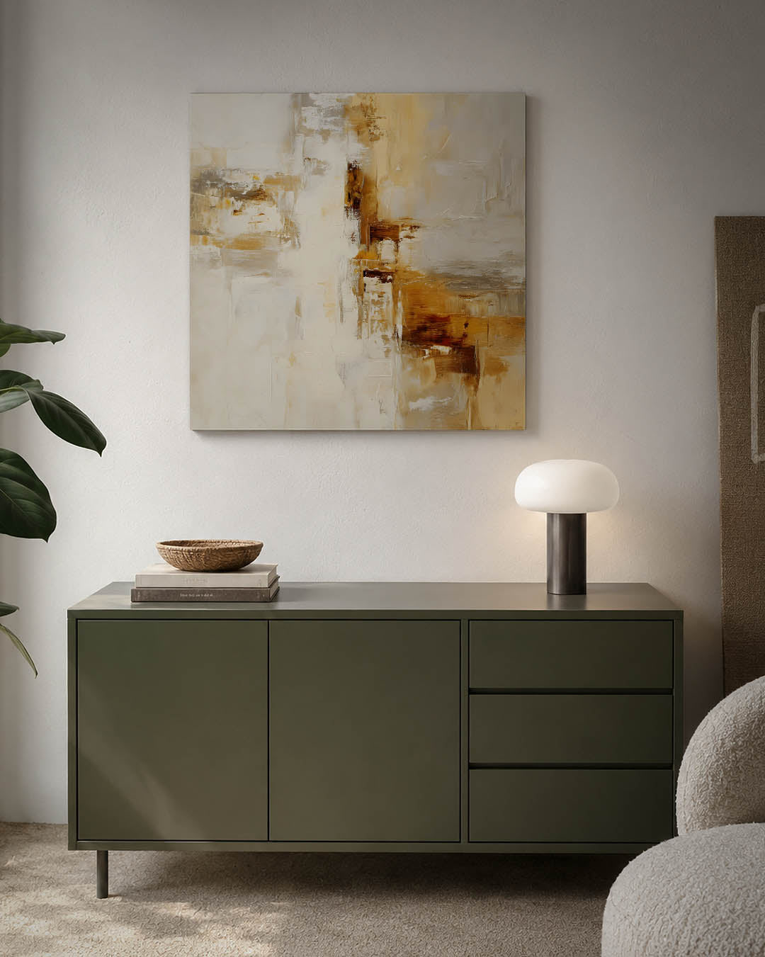 Gelaagde kleurencompositie Kunstwerk