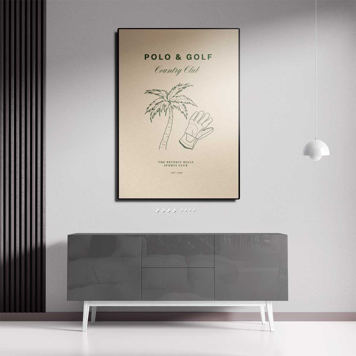 Stijlvolle Palm en Handschoen Poster