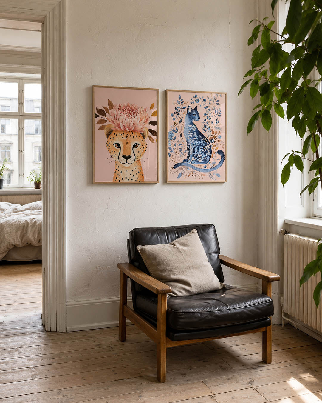 Bloemen en vlekken Posterset
