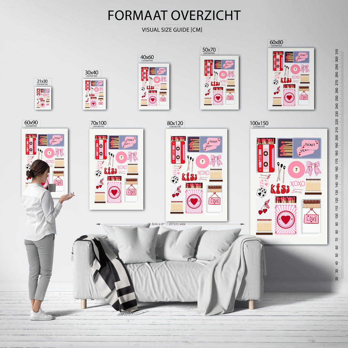 Liefdevolle symbolen Poster