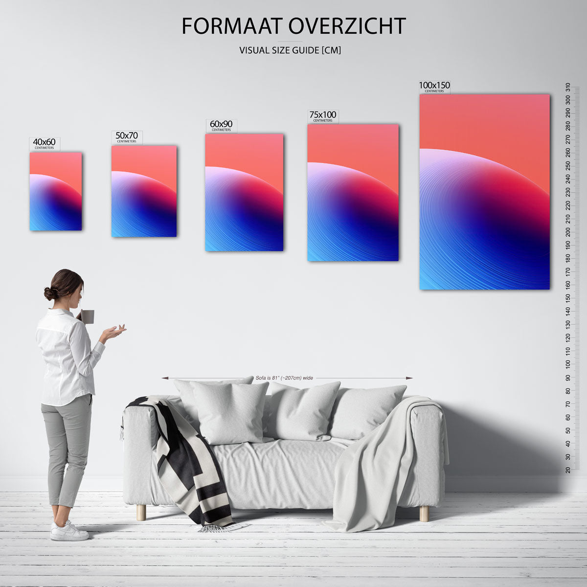 Kleurrijke cirkelvormen Kunstwerk