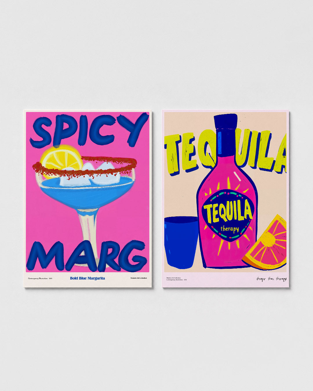 Kleurrijke cocktail Posterset