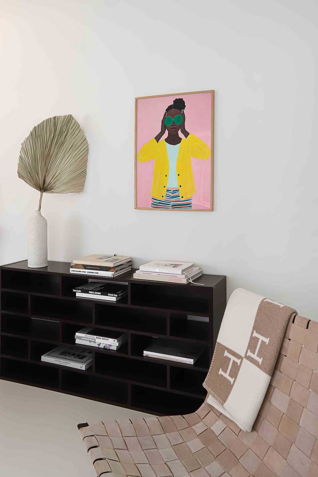 Vrouw met groene bril Poster