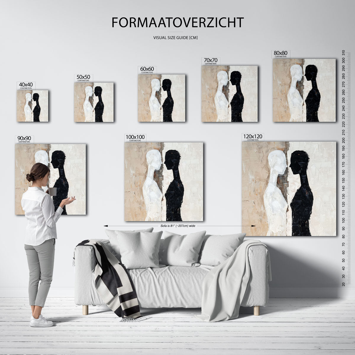 Twee silhouetten Poster