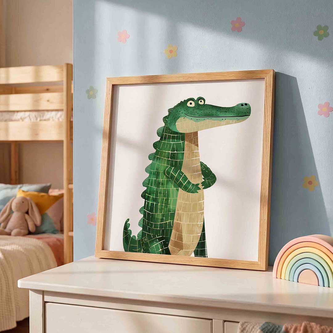 Groene krokodil Poster