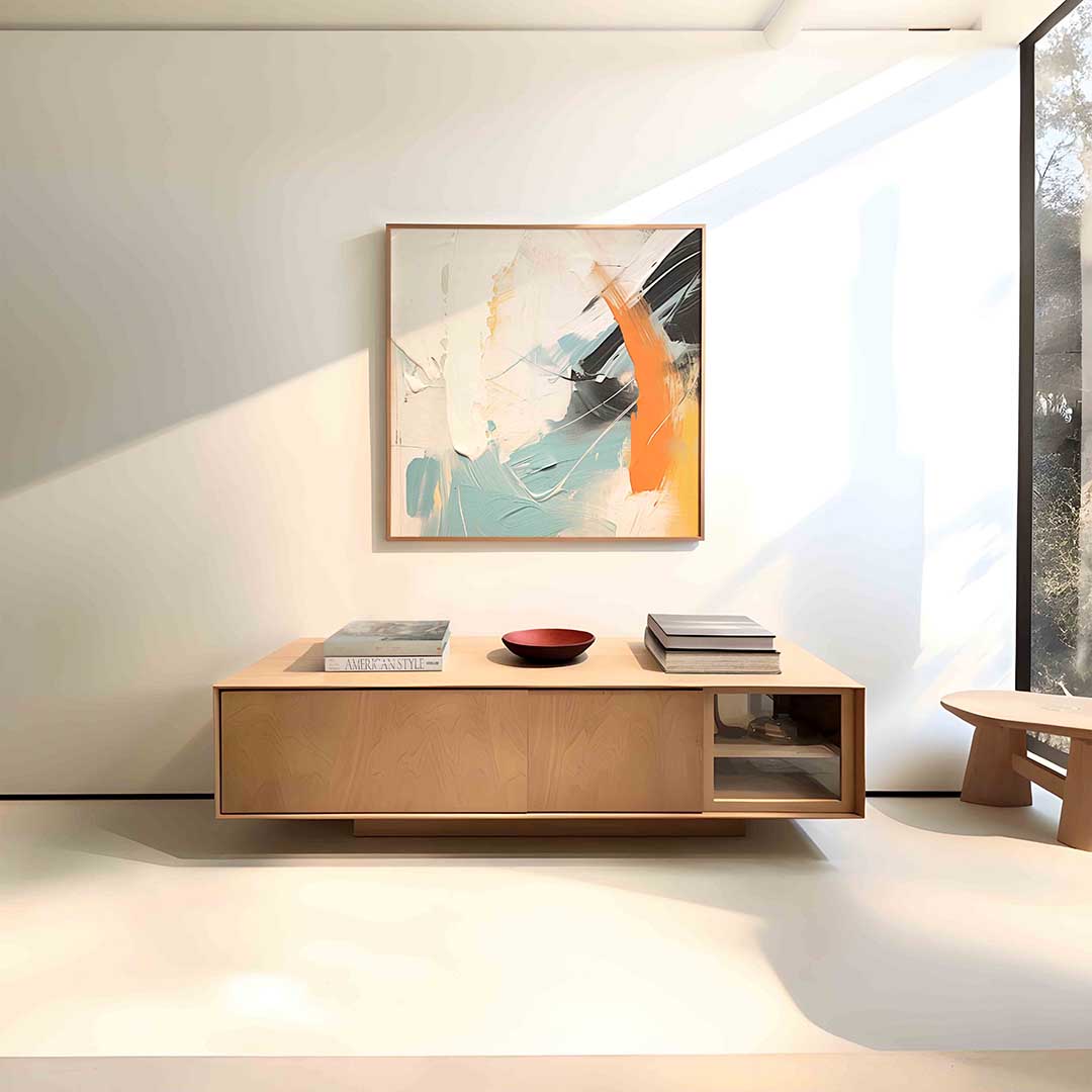 Abstracte penseelstreken Poster