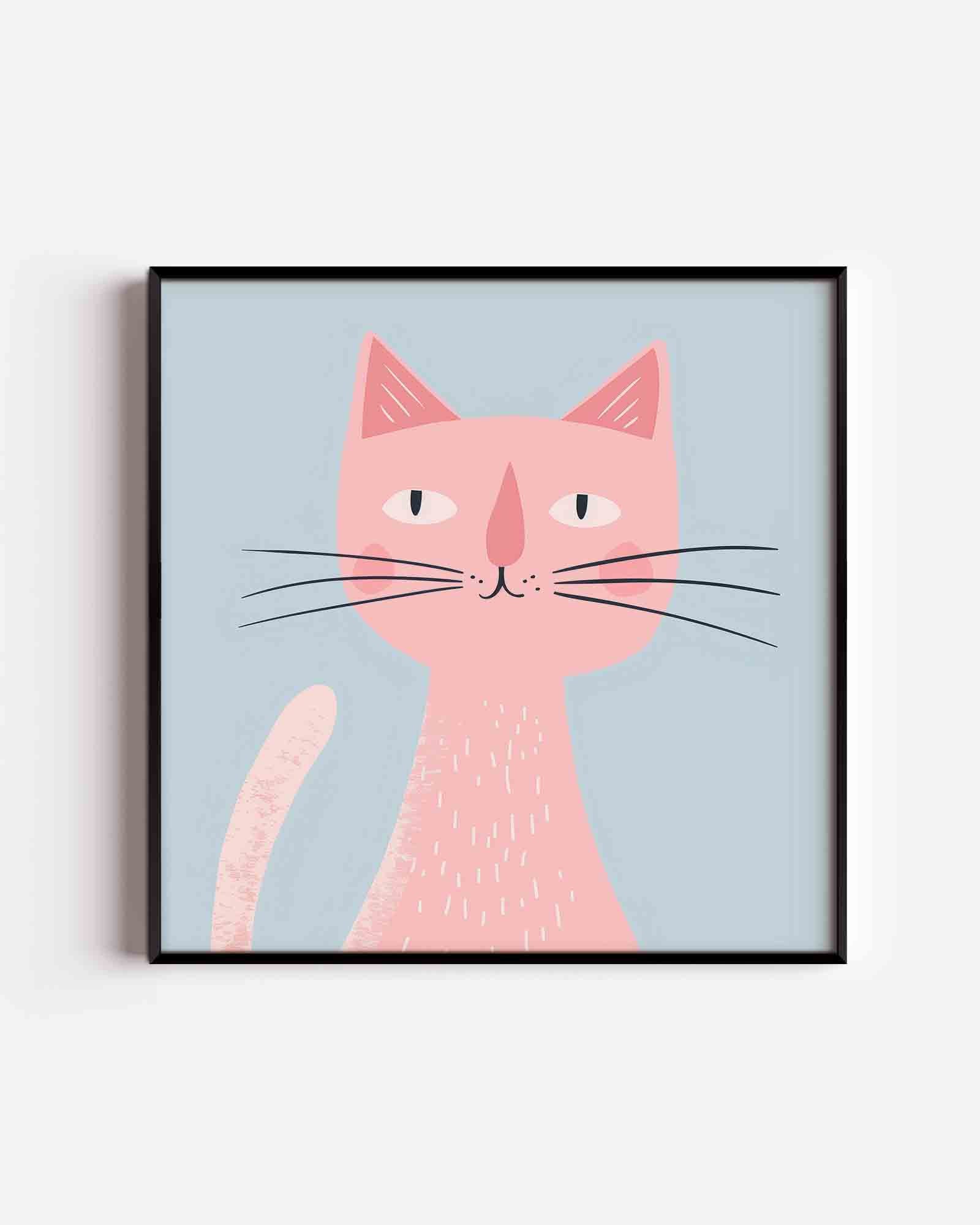 Roze kat Poster