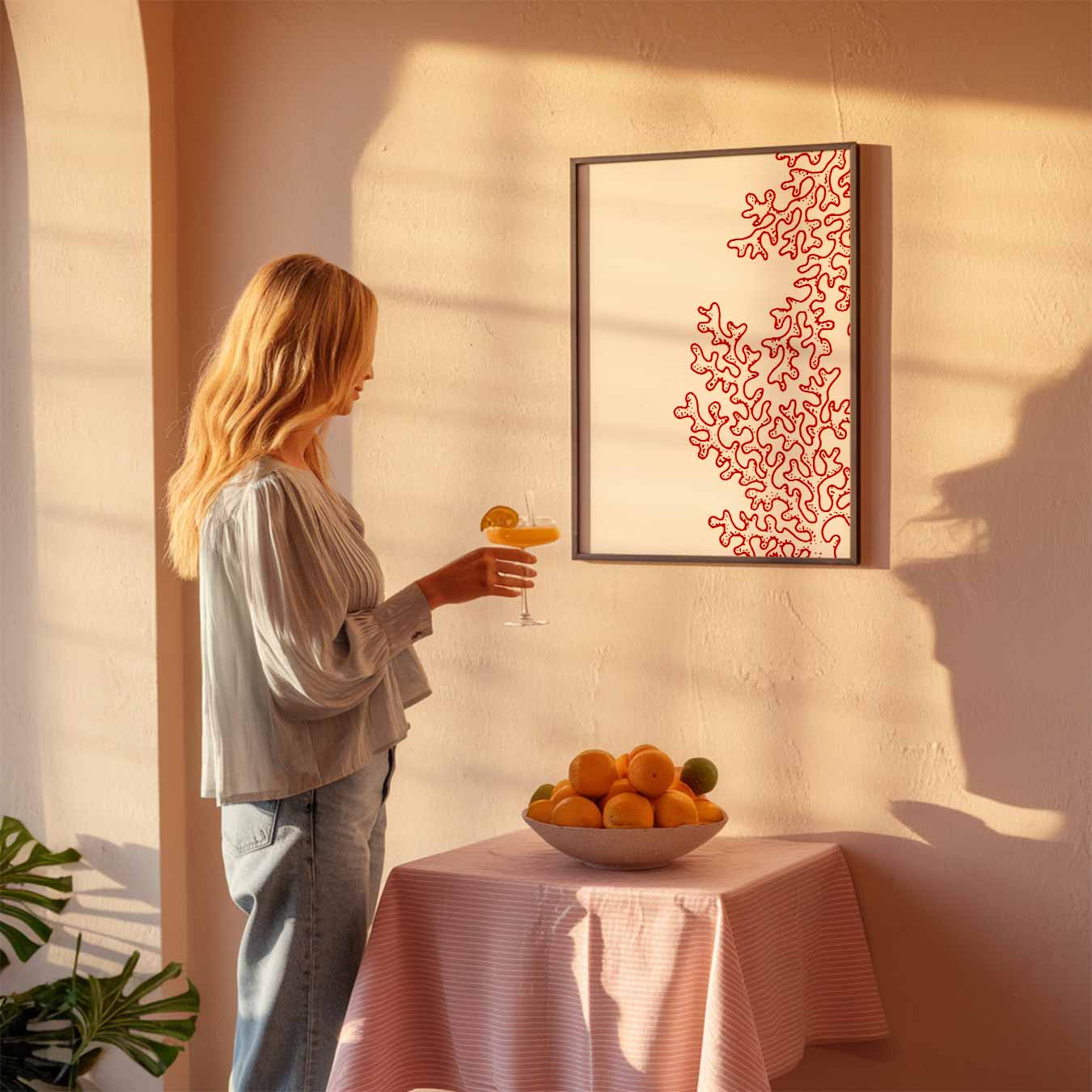 Rode Koralen Kunstposter-WallArtistic