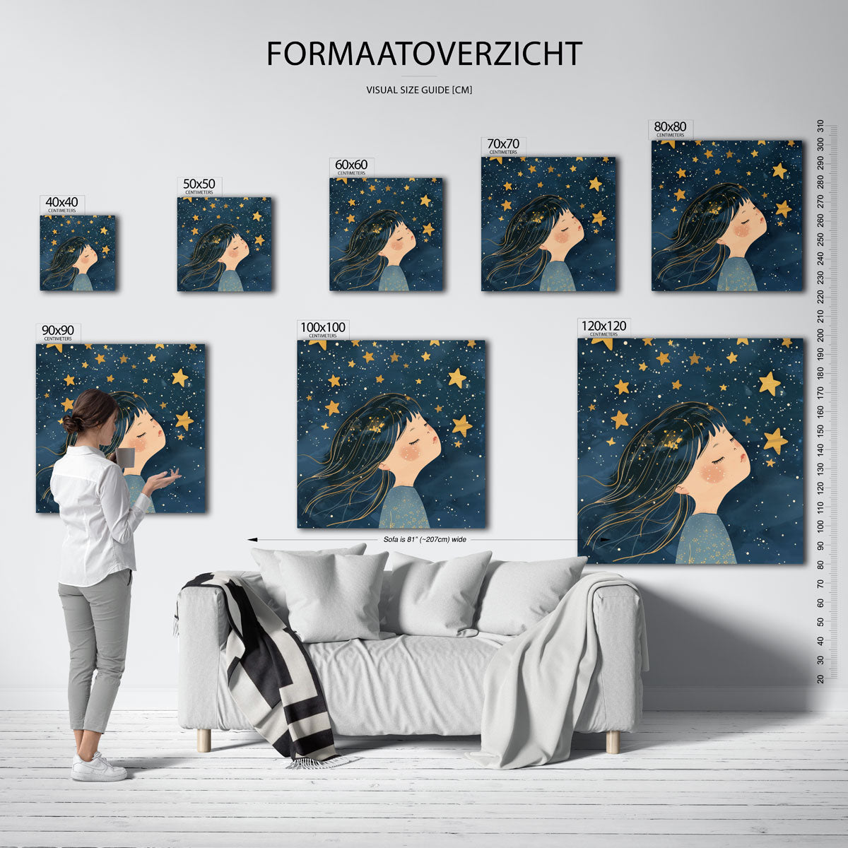 Meisje met sterren Poster