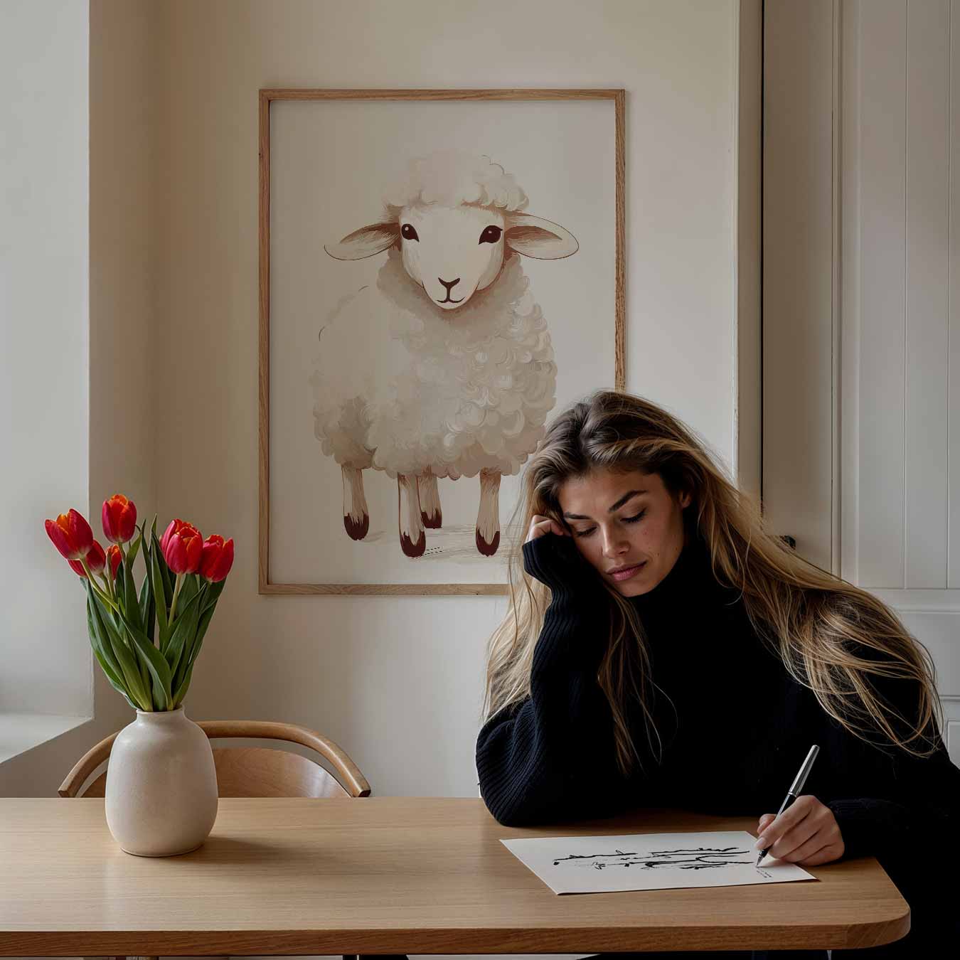Schattige Schapen Poster-WallArtistic