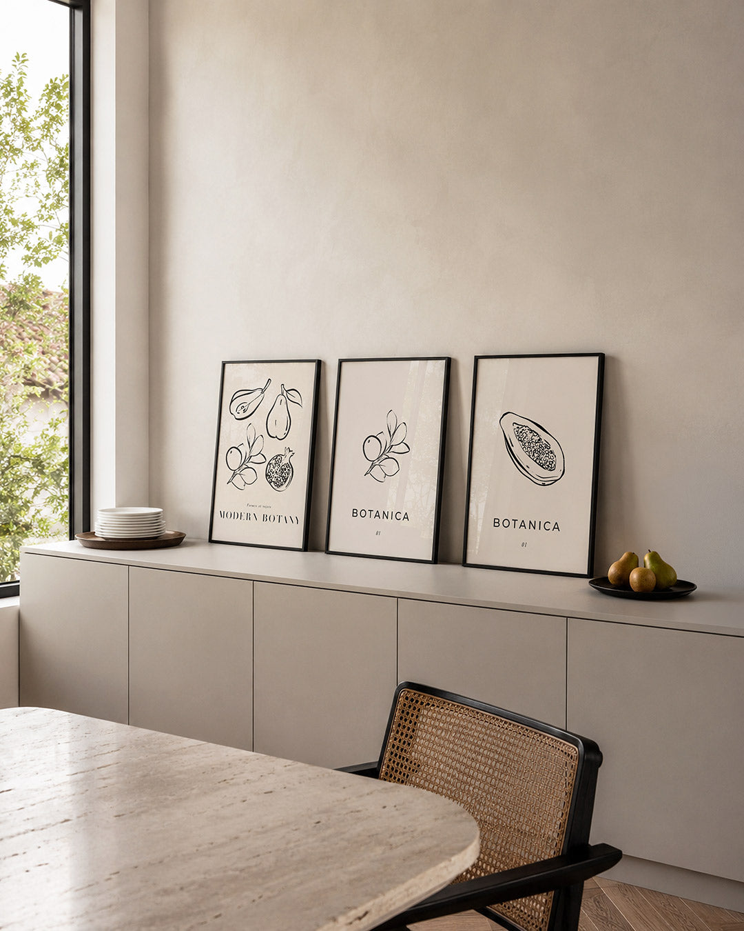 Botanische lijnenspel Posterset