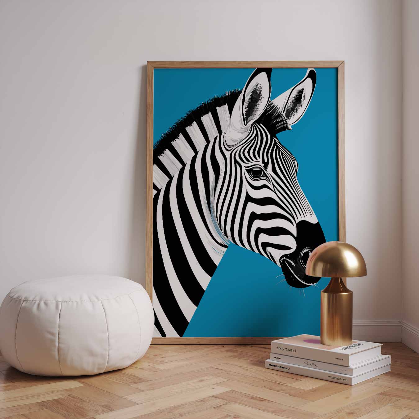 Stijlvolle Zebra Illustratie Poster-WallArtistic
