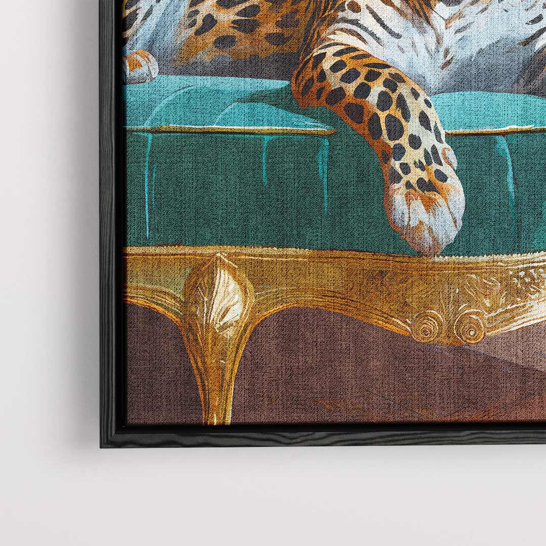 Luxurious Leopard on Sofa Artwork
