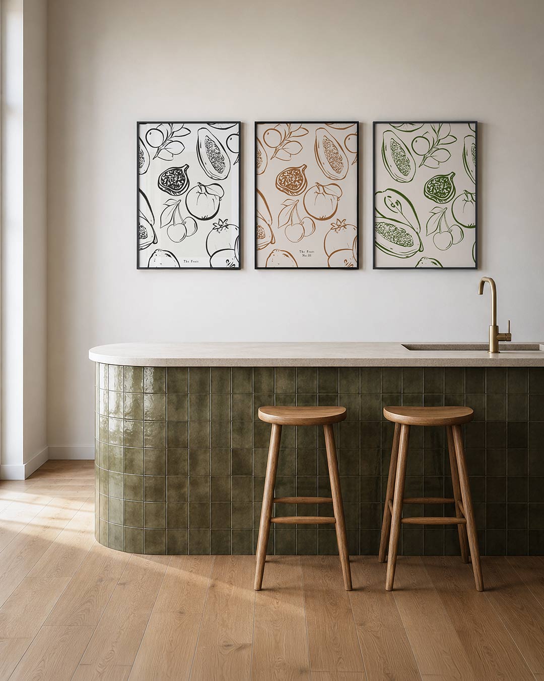 Fruitige lijnenspel Posterset