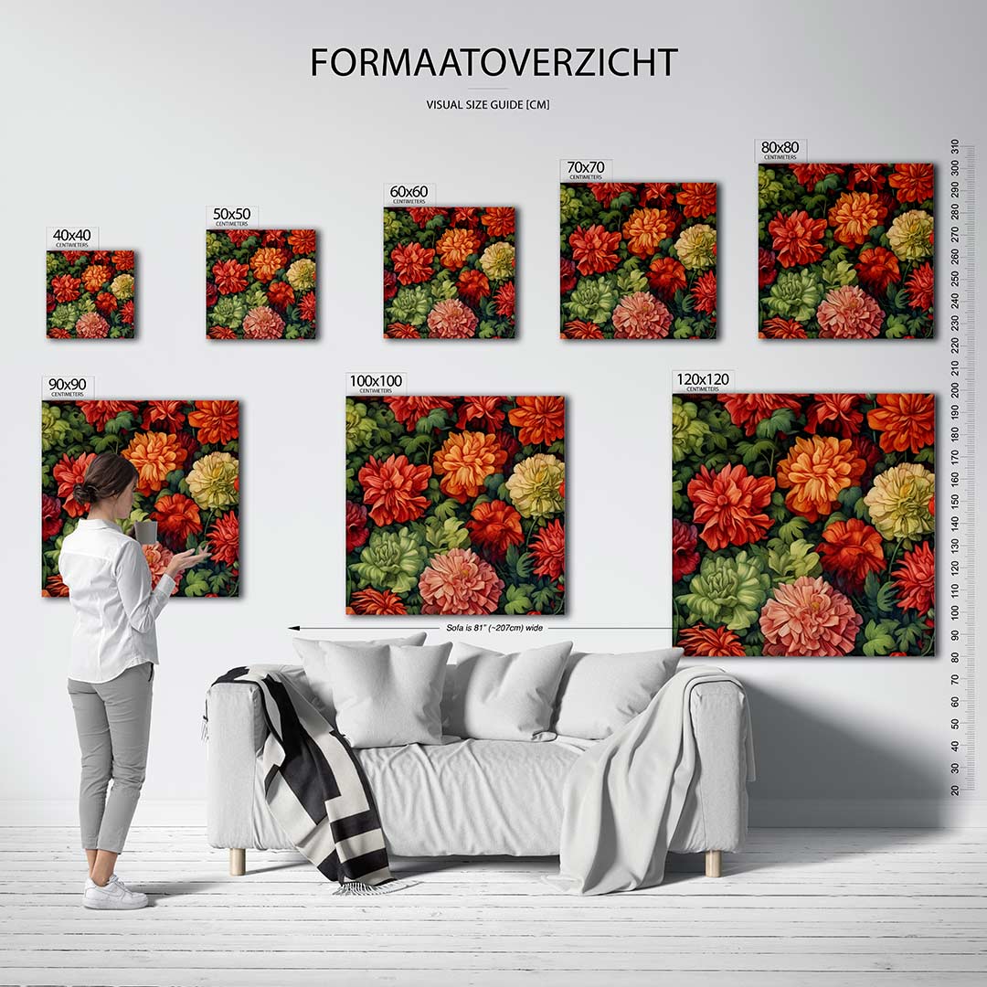 Bloemrijke kleurenpracht Kunstwerk
