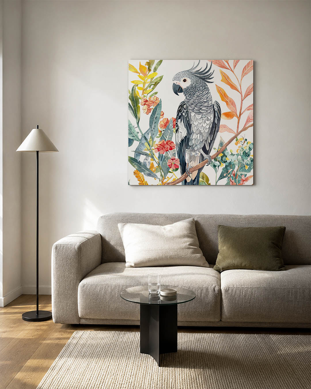 Vrolijke papegaai Kunstwerk