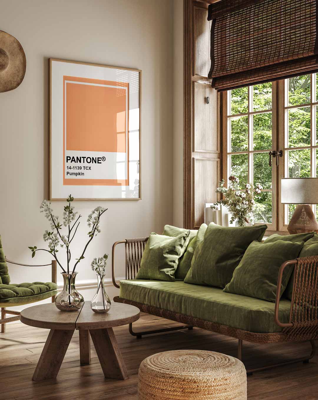 Pantone Stijlvolle Pumpkin Poster-WallArtistic