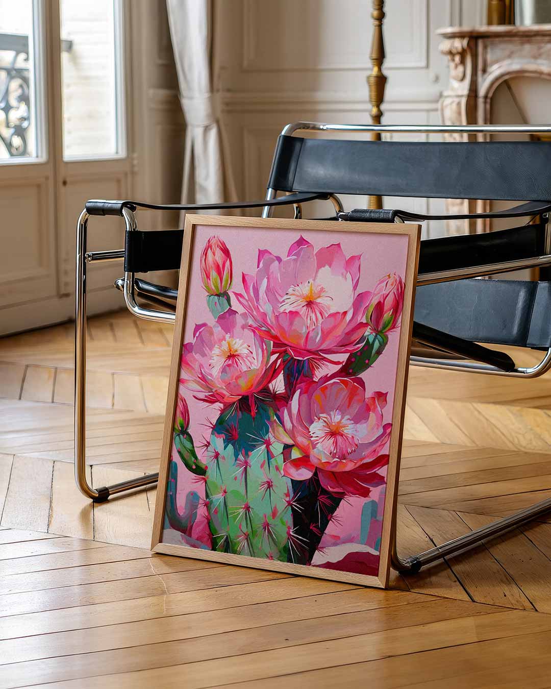 Kleurrijke Cactus Bloei Poster-WallArtistic