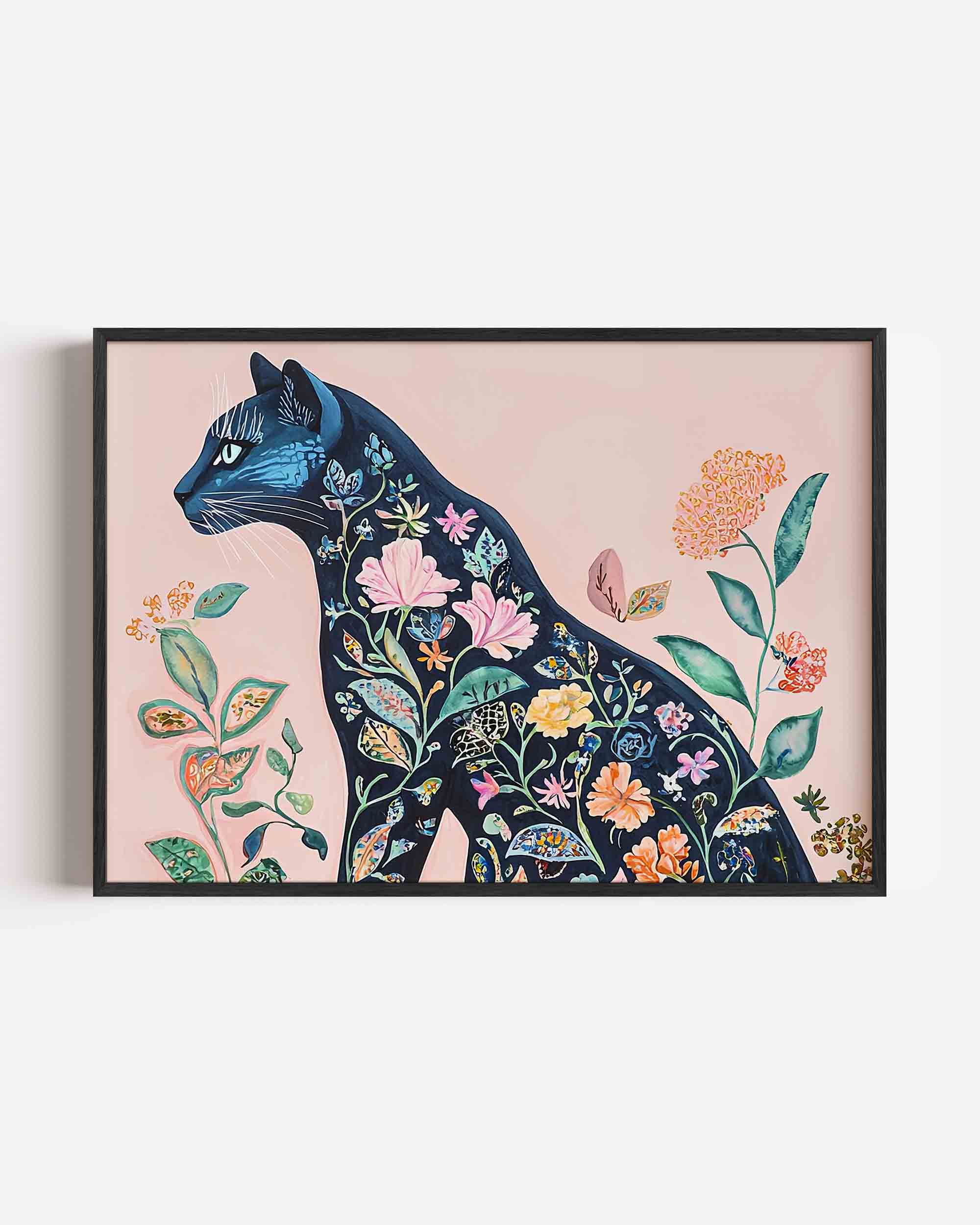 Bloemenkat Poster