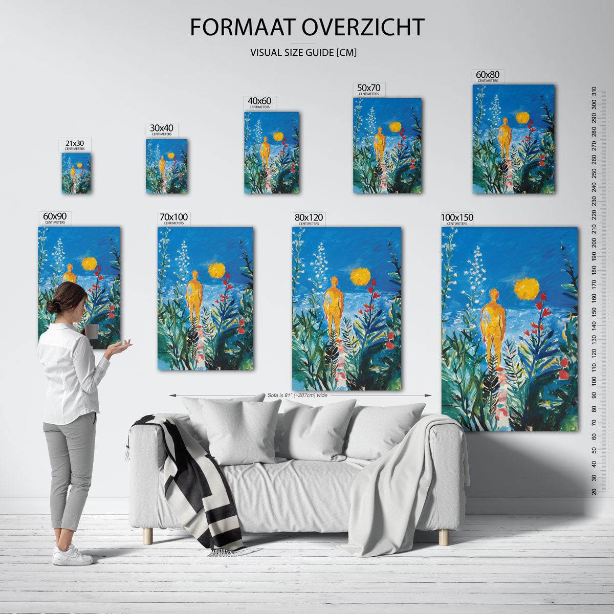 Figuur bij zee Poster