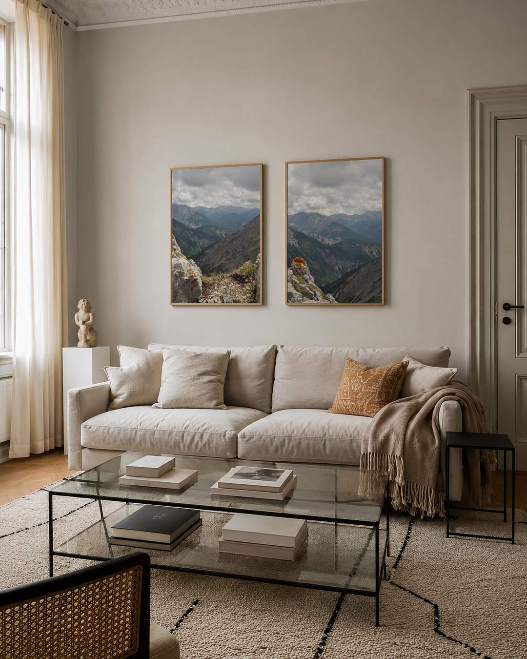 Berglandschap en wolken Posterset