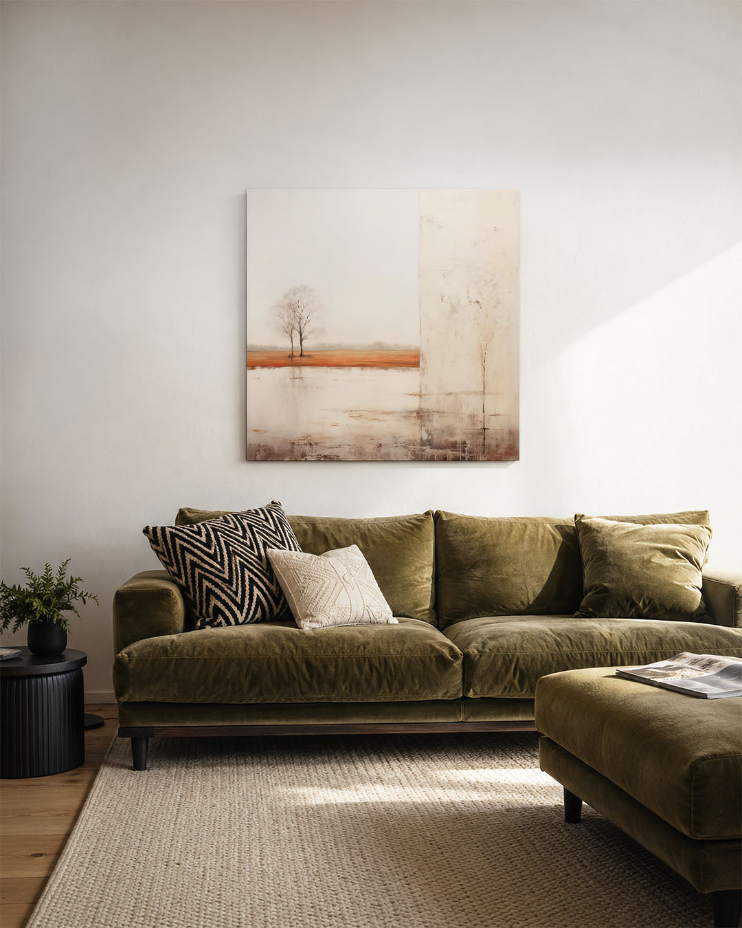 Rustige landschap compositie Kunstwerk