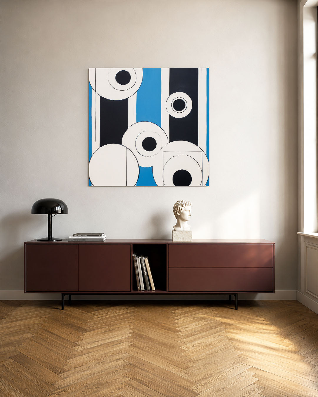 Geometrische cirkelcompositie Kunstwerk