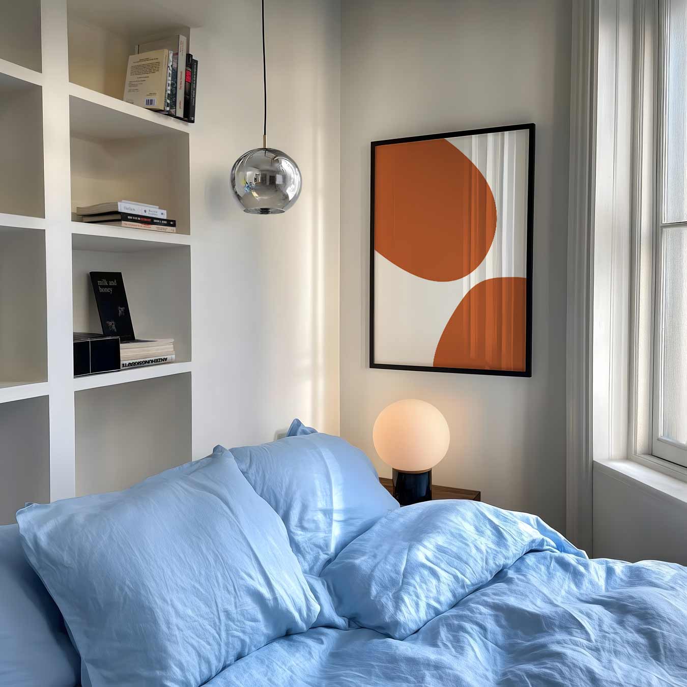 Abstracte Terracotta Vormen Poster-WallArtistic