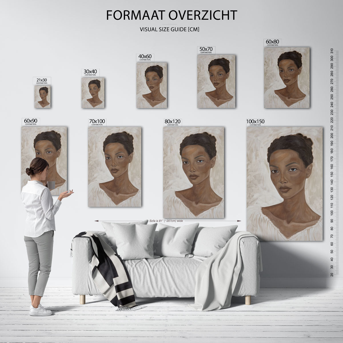 Portret van vrouw Poster