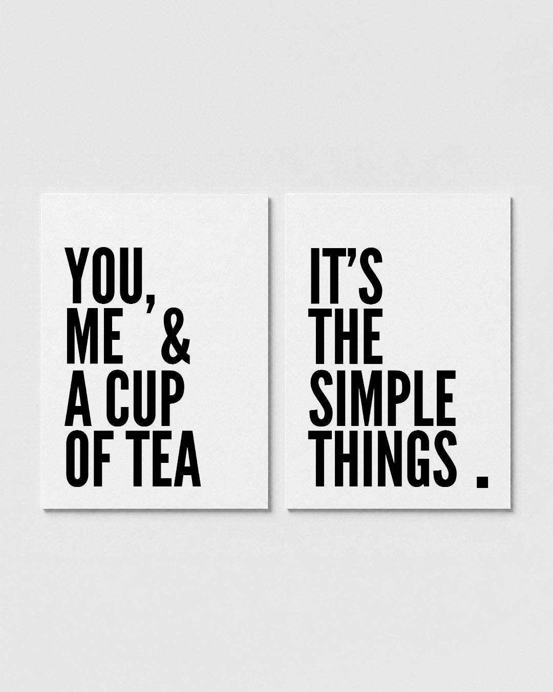 Typografisch spel Posterset