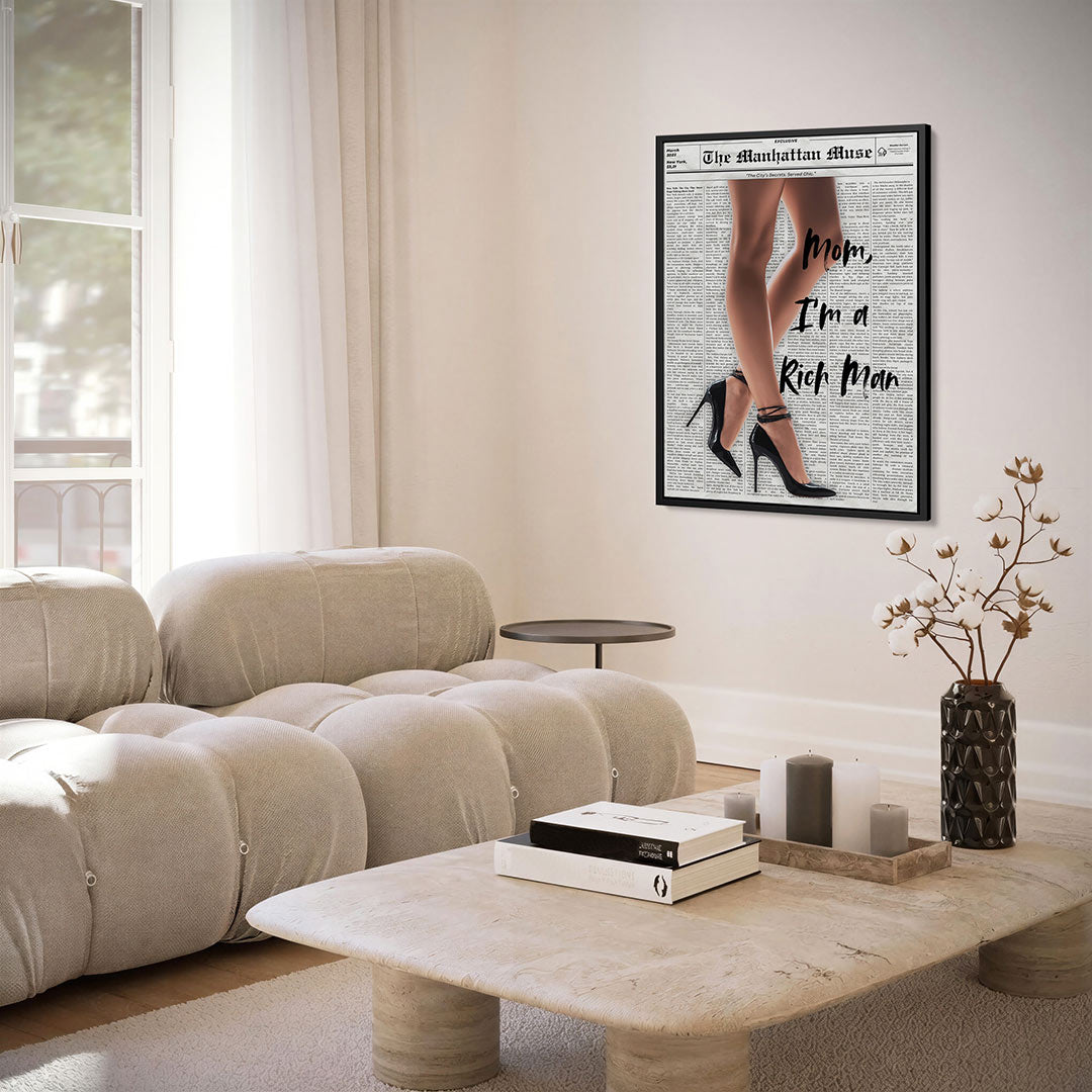 Schoenen en krant Kunstwerk