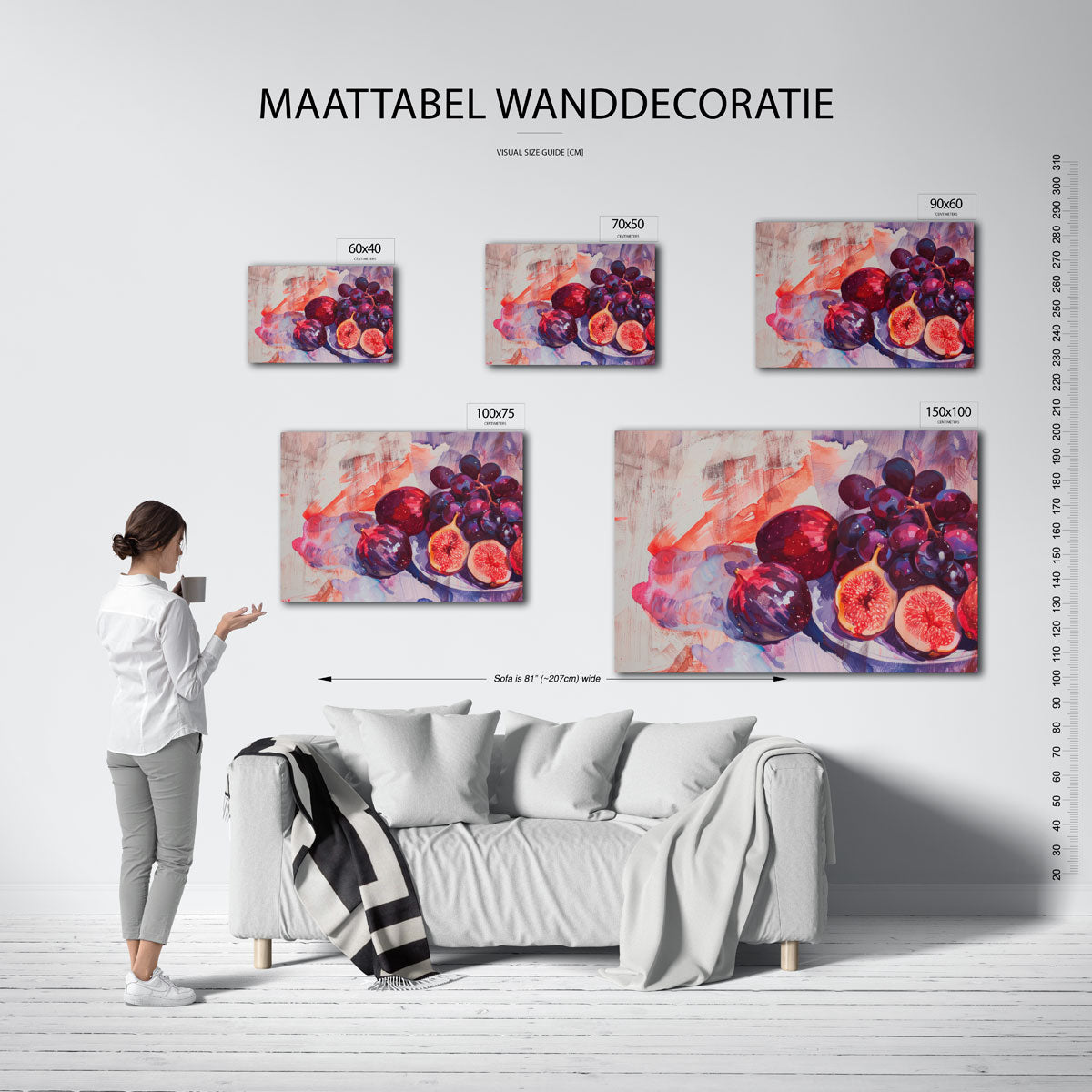 Fruit en kleuren Kunstwerk