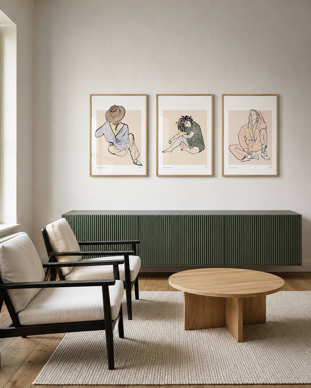 Zachte lijnenspel Posterset