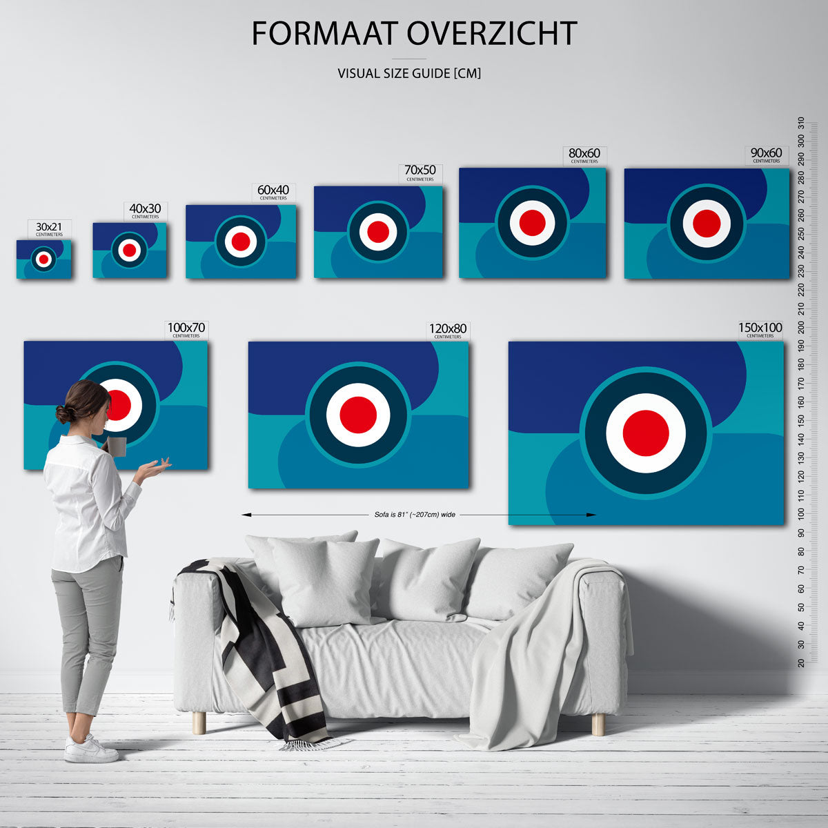 Cirkelvormen en kleur Poster