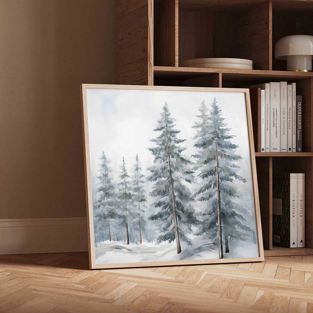 Winterse bomen Poster