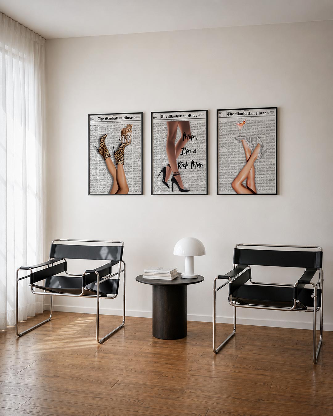 Dierenprint en stiletto's Posterset