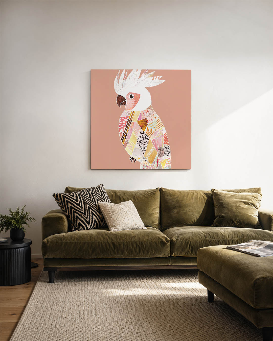 Vrolijke vogel collage Kunstwerk