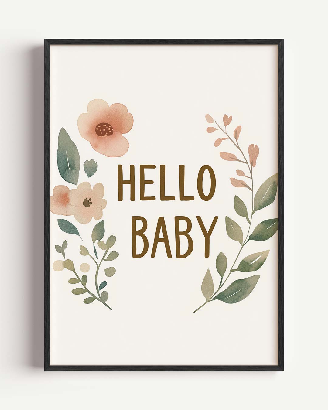 Speelse Baby Bloemenposter-WallArtistic