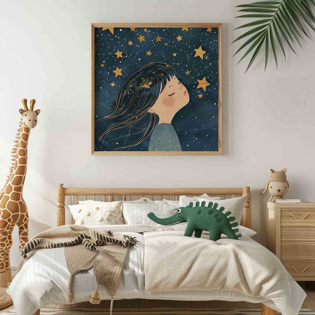 Meisje met sterren Poster