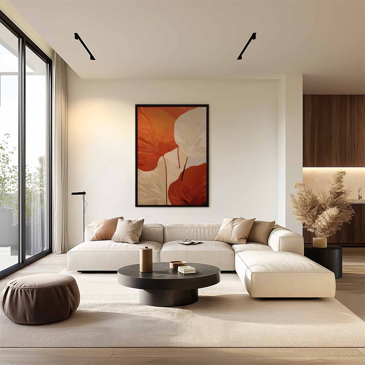 Herfstbladeren Elegantie Kunstwerk-canvas-dibond-plexiglas-wanddecoratie-WallArtistic