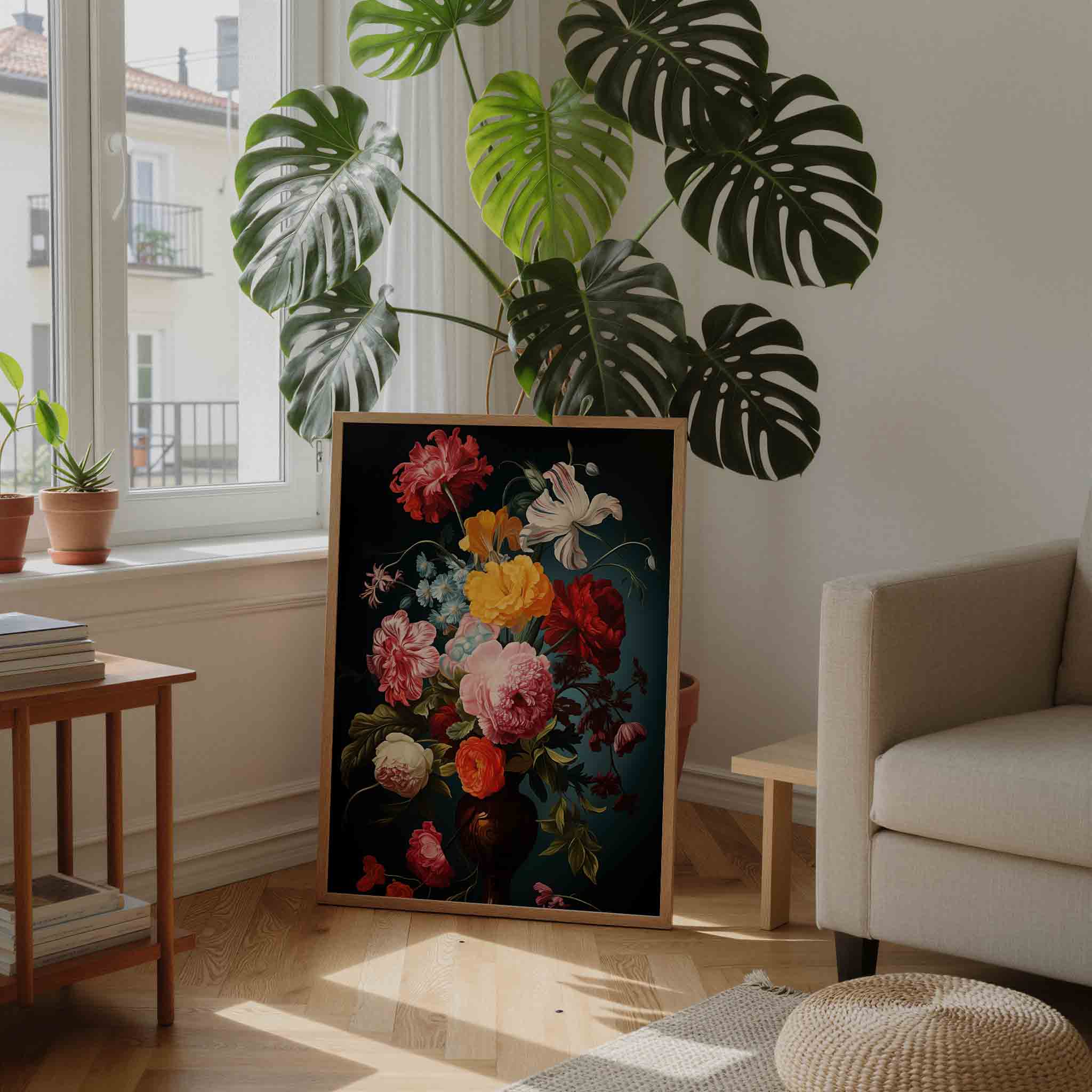 Bloemen in vaas Poster