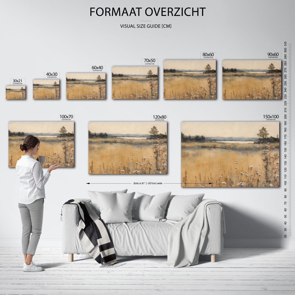 Landschap met bloemen Poster