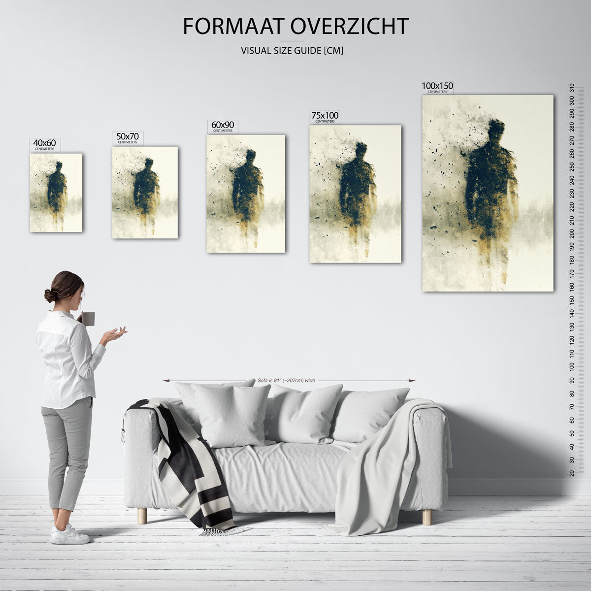 Vervagende silhouet Kunstwerk