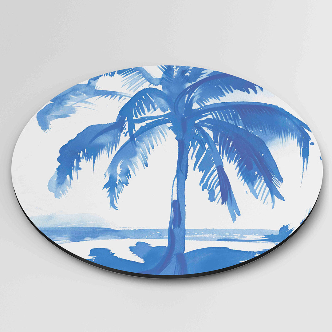 Blauwe palmboom Muurcirkel