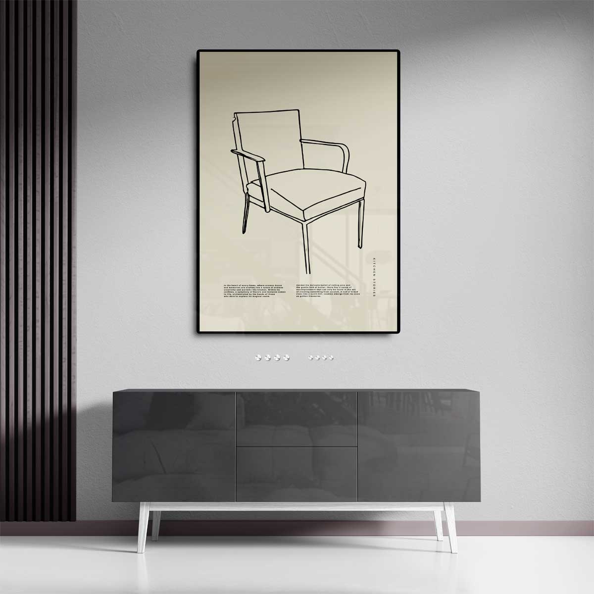 Tijdloze Elegantie Stoel Kunstwerk-canvas-dibond-plexiglas-wanddecoratie-WallArtistic