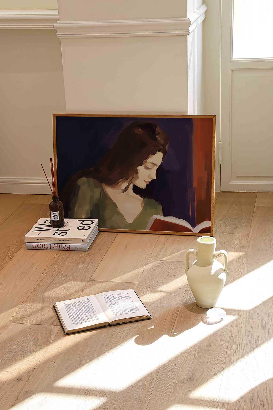 Lezende vrouw Poster