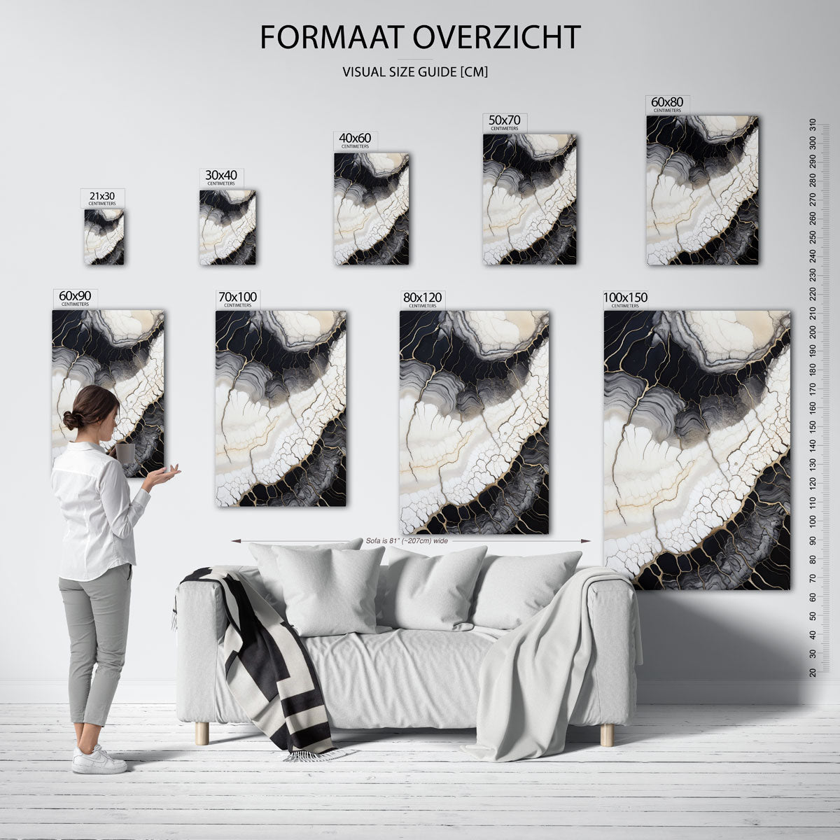 Abstracte lijnen en patronen Poster