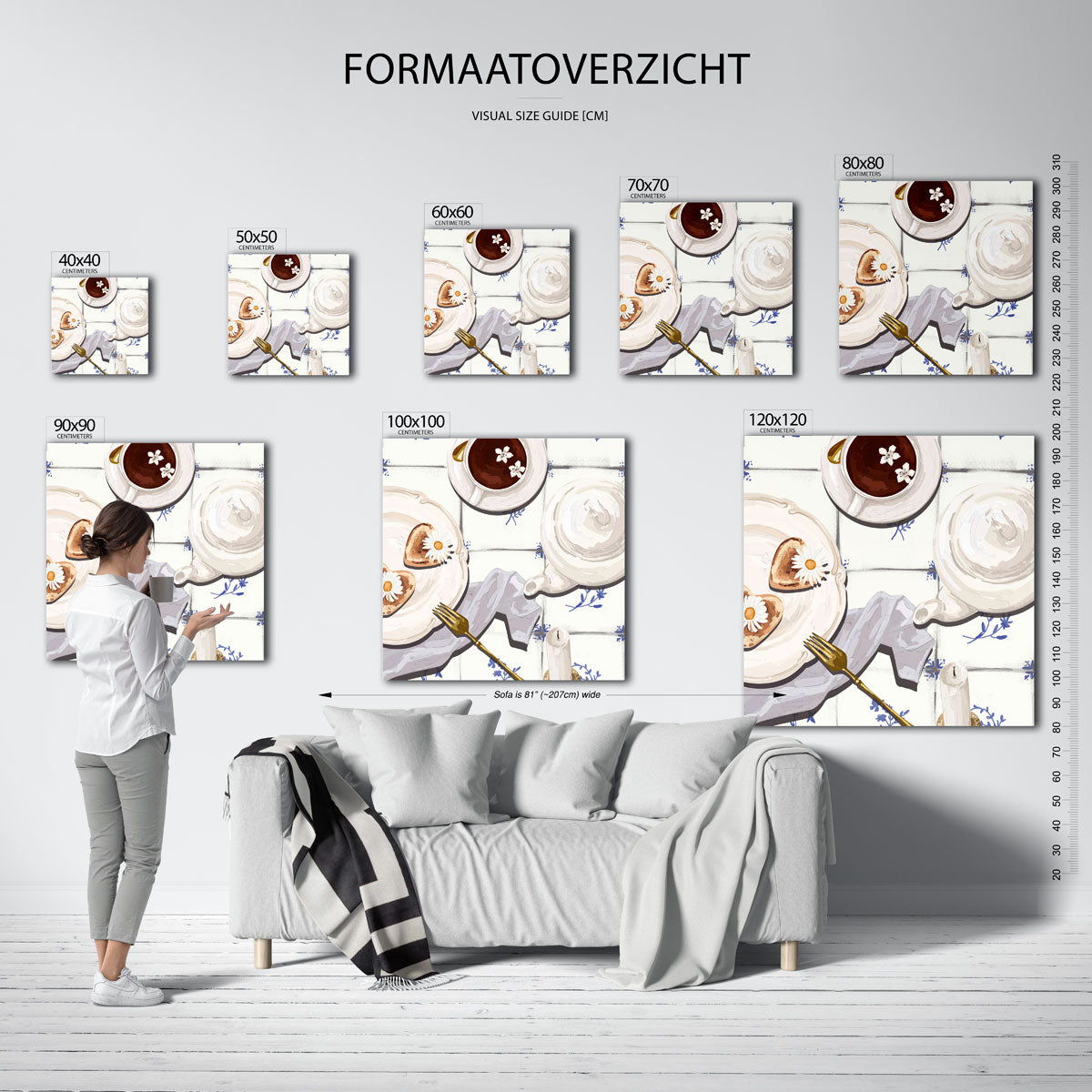 Ontbijt met bloemen Poster